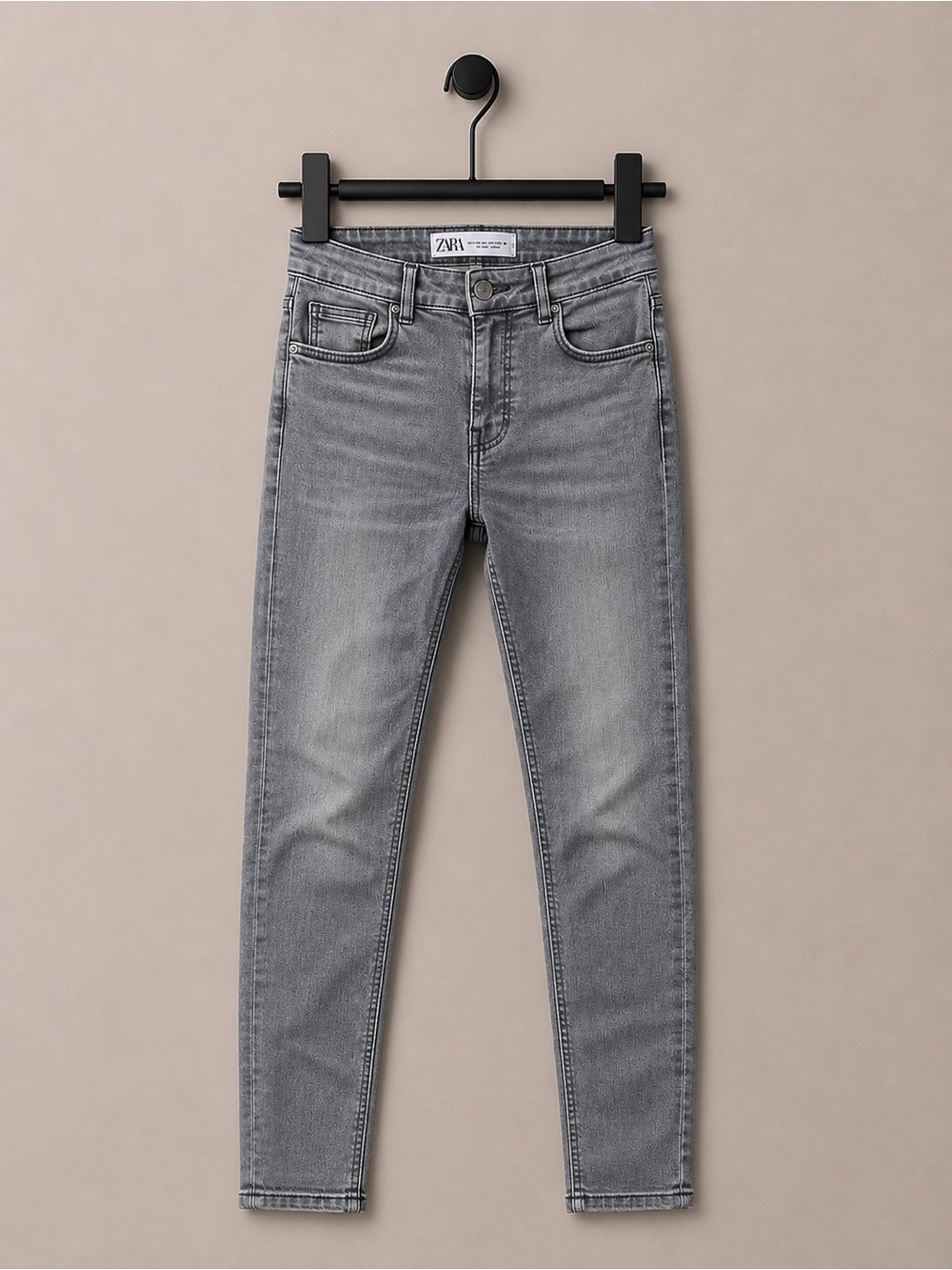 Zara Classic Gray Wash Distressed Skinny Jeans Size 2